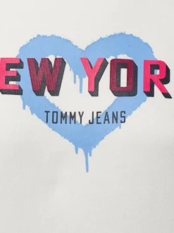 Tommy Jeans Sweatshirts & Sweatjacken*Damen Kapuzenpullover ecru uni