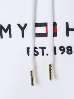 Tommy Hilfiger Sweatshirts & Sweatjacken*Damen Kapuzenpullover weiß uni