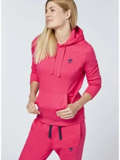 Polo Sylt Sweatshirts & Sweatjacken*Damen Kapuzenpullover pink uni