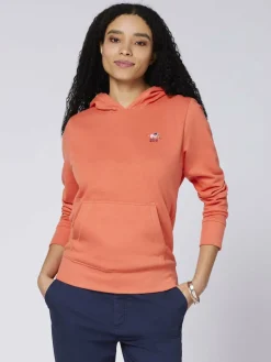 Polo Sylt Sweatshirts & Sweatjacken*Damen Kapuzenpullover rot uni