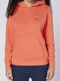 Polo Sylt Sweatshirts & Sweatjacken*Damen Kapuzenpullover rot uni
