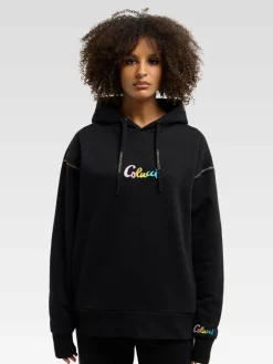 Carlo Colucci Sweatshirts & Sweatjacken*Damen Kapuzenpullover - Derna schwarz gemustert
