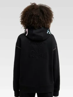 Carlo Colucci Sweatshirts & Sweatjacken*Damen Kapuzenpullover - Derna schwarz gemustert