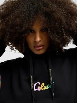 Carlo Colucci Sweatshirts & Sweatjacken*Damen Kapuzenpullover - Derna schwarz gemustert