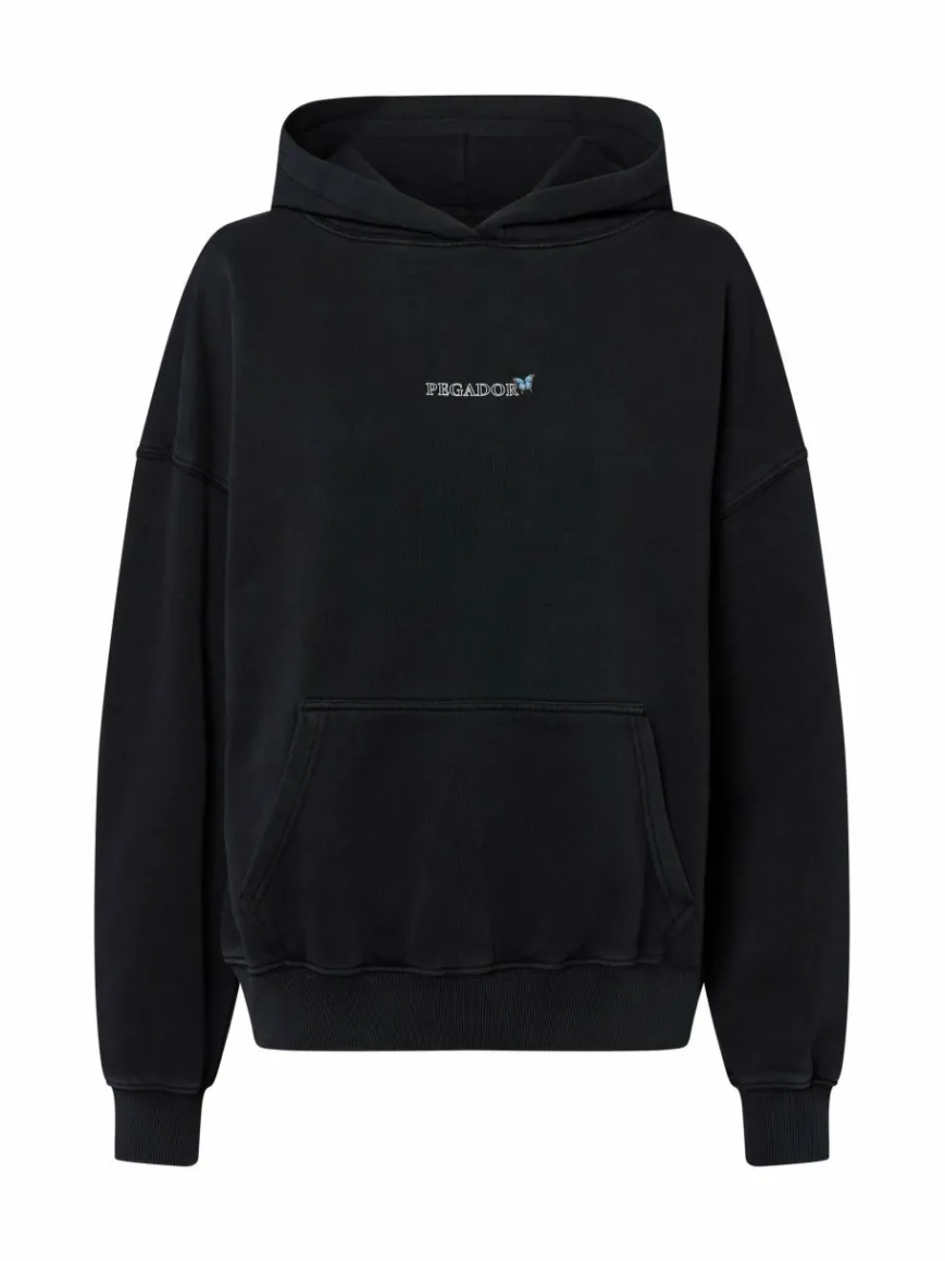 PEGADOR Sweatshirts & Sweatjacken*Damen Kapuzenpullover - Yessi schwarz uni