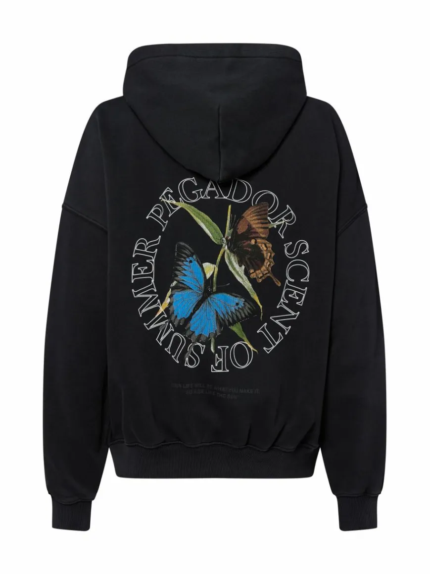 PEGADOR Sweatshirts & Sweatjacken*Damen Kapuzenpullover - Yessi schwarz uni