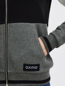 OXMO Sweatshirts & Sweatjacken*Damen Kapuzensweatjacke - OXOmanna schwarz gestreift