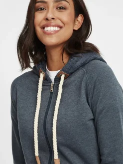 OXMO Sweatshirts & Sweatjacken*Damen Kapuzensweatjacke - OXMatilda blau uni