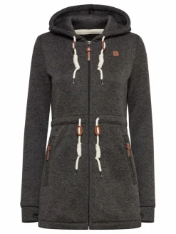 OXMO Sweatshirts & Sweatjacken*Damen Kapuzensweatjacke - OXThora schwarz uni