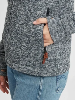 OXMO Sweatshirts & Sweatjacken*Damen Kapuzensweatjacke - OXThory schwarz uni