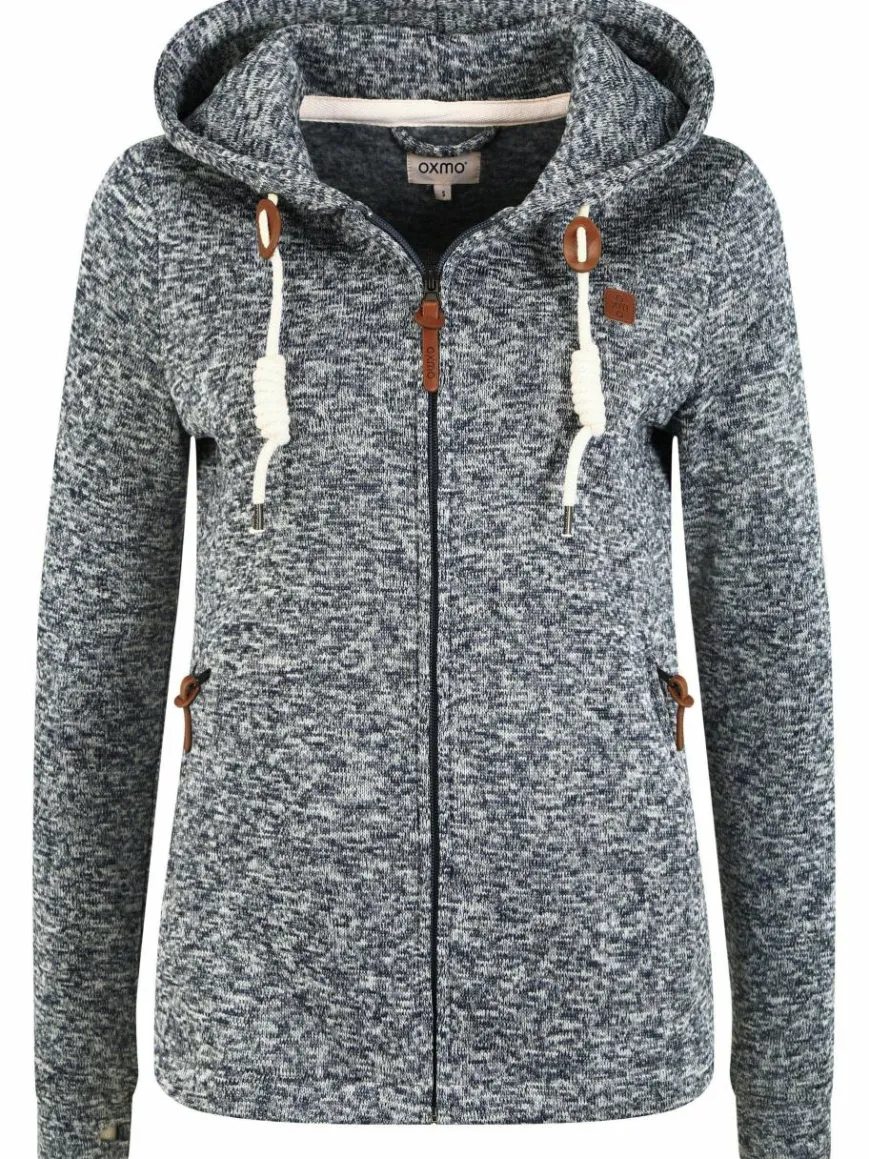 OXMO Sweatshirts & Sweatjacken*Damen Kapuzensweatjacke - OXThory schwarz uni