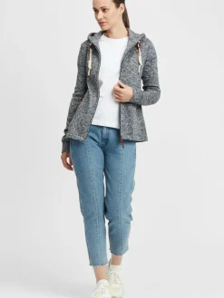 OXMO Sweatshirts & Sweatjacken*Damen Kapuzensweatjacke - OXThory schwarz uni