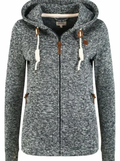 OXMO Sweatshirts & Sweatjacken*Damen Kapuzensweatjacke - OXThory grau uni