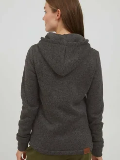 OXMO Sweatshirts & Sweatjacken*Damen Kapuzensweatjacke - OXThory schwarz meliert