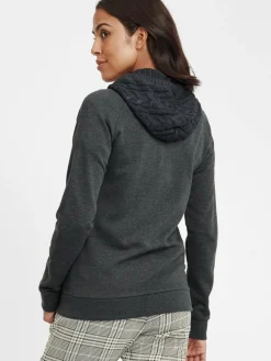 OXMO Sweatshirts & Sweatjacken*Damen Kapuzensweatjacke - OXMatilda grau uni