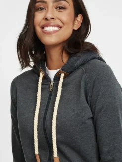 OXMO Sweatshirts & Sweatjacken*Damen Kapuzensweatjacke - OXMatilda grau uni