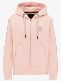 Carlo Colucci Sweatshirts & Sweatjacken*Damen Kapuzensweatjacke - Cattaruzza rosa uni