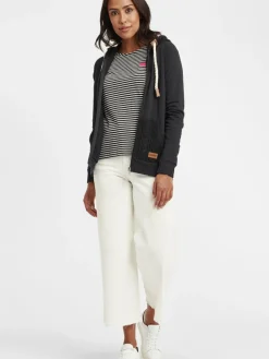 OXMO Sweatshirts & Sweatjacken*Damen Kapuzensweatjacke - OXMatilda schwarz uni