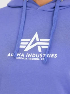 Alpha Industries Sweatshirts & Sweatjacken*Damen Kapuzensweatshirt lila bedruckt