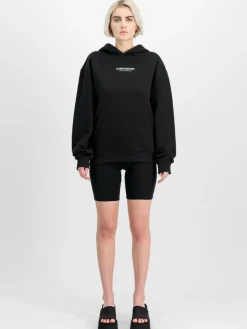 Alpha Industries Sweatshirts & Sweatjacken*Damen Kapuzensweatshirt schwarz uni