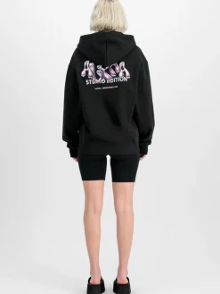 Alpha Industries Sweatshirts & Sweatjacken*Damen Kapuzensweatshirt schwarz uni