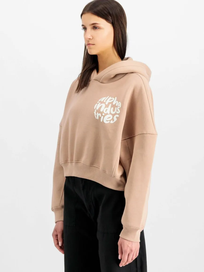 Alpha Industries Sweatshirts & Sweatjacken*Damen Kapuzensweatshirt koralle bedruckt