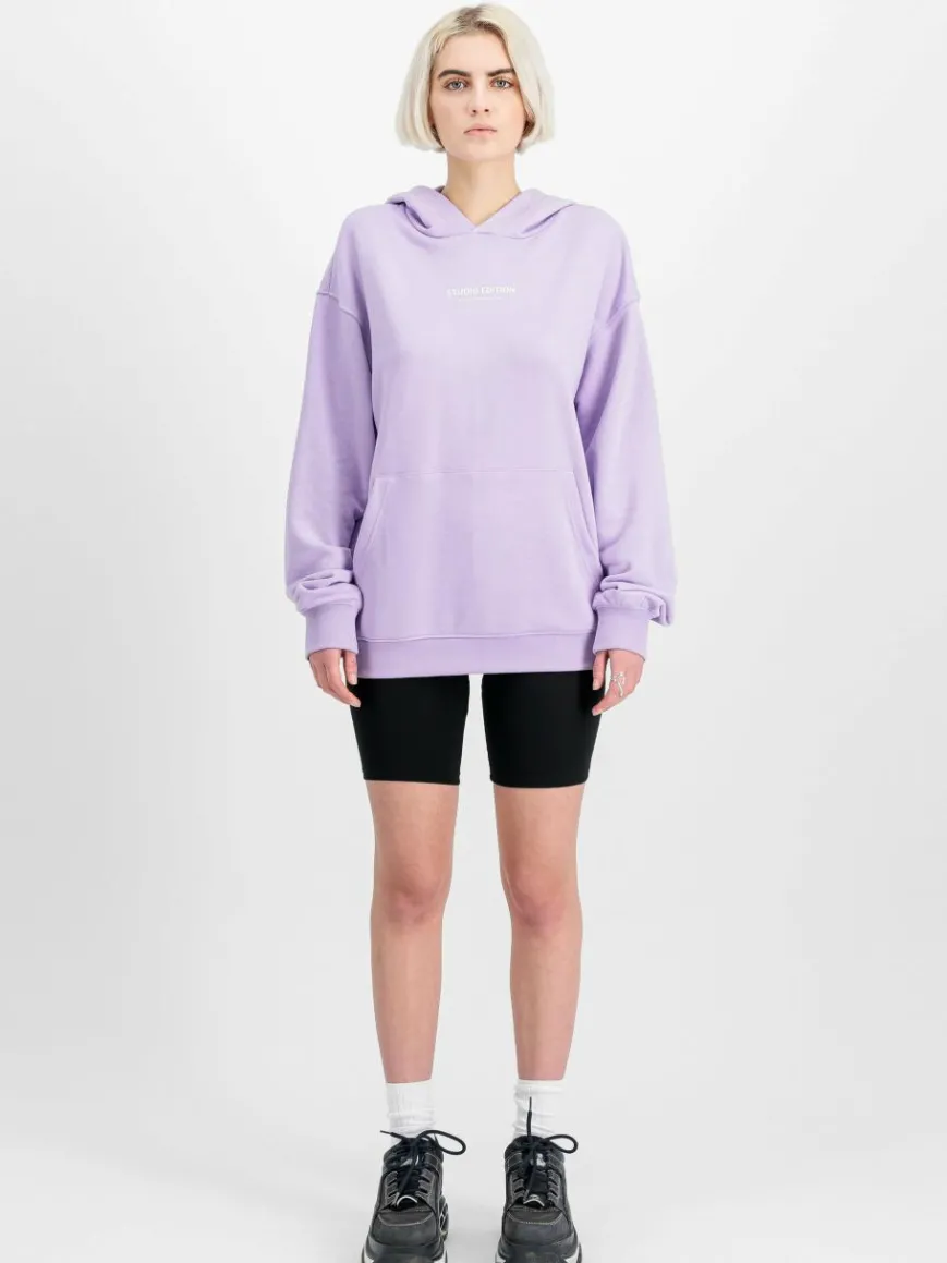 Alpha Industries Sweatshirts & Sweatjacken*Damen Kapuzensweatshirt lila uni