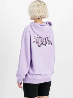 Alpha Industries Sweatshirts & Sweatjacken*Damen Kapuzensweatshirt lila uni