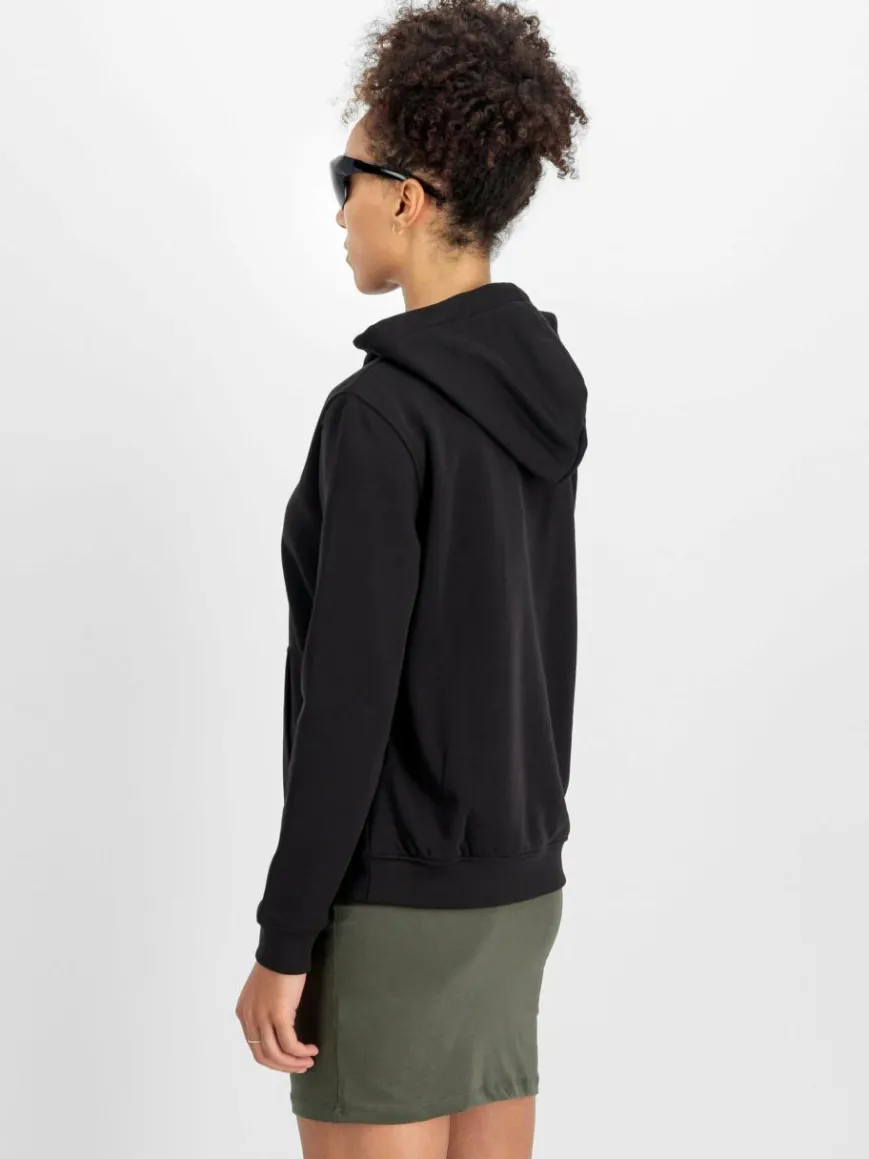Alpha Industries Sweatshirts & Sweatjacken*Damen Kapuzensweatshirt schwarz bedruckt