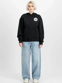 Alpha Industries Sweatshirts & Sweatjacken*Damen Kapuzensweatshirt schwarz uni