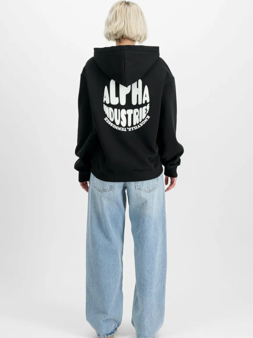Alpha Industries Sweatshirts & Sweatjacken*Damen Kapuzensweatshirt schwarz uni