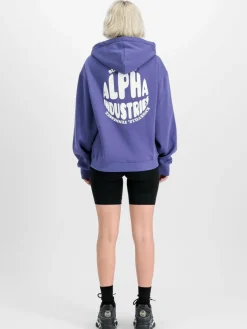 Alpha Industries Sweatshirts & Sweatjacken*Damen Kapuzensweatshirt purple uni