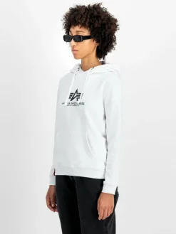 Alpha Industries Sweatshirts & Sweatjacken*Damen Kapuzensweatshirt weiß bedruckt