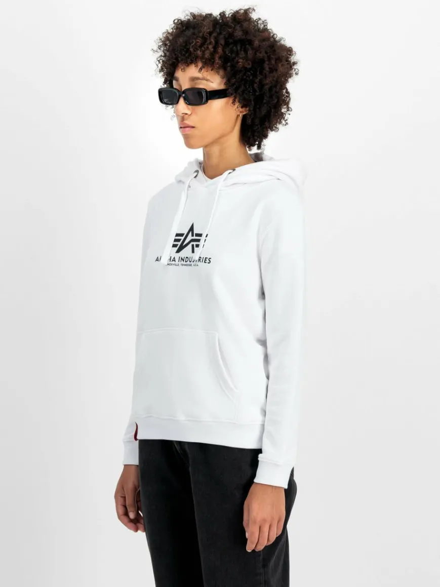 Alpha Industries Sweatshirts & Sweatjacken*Damen Kapuzensweatshirt weiß bedruckt