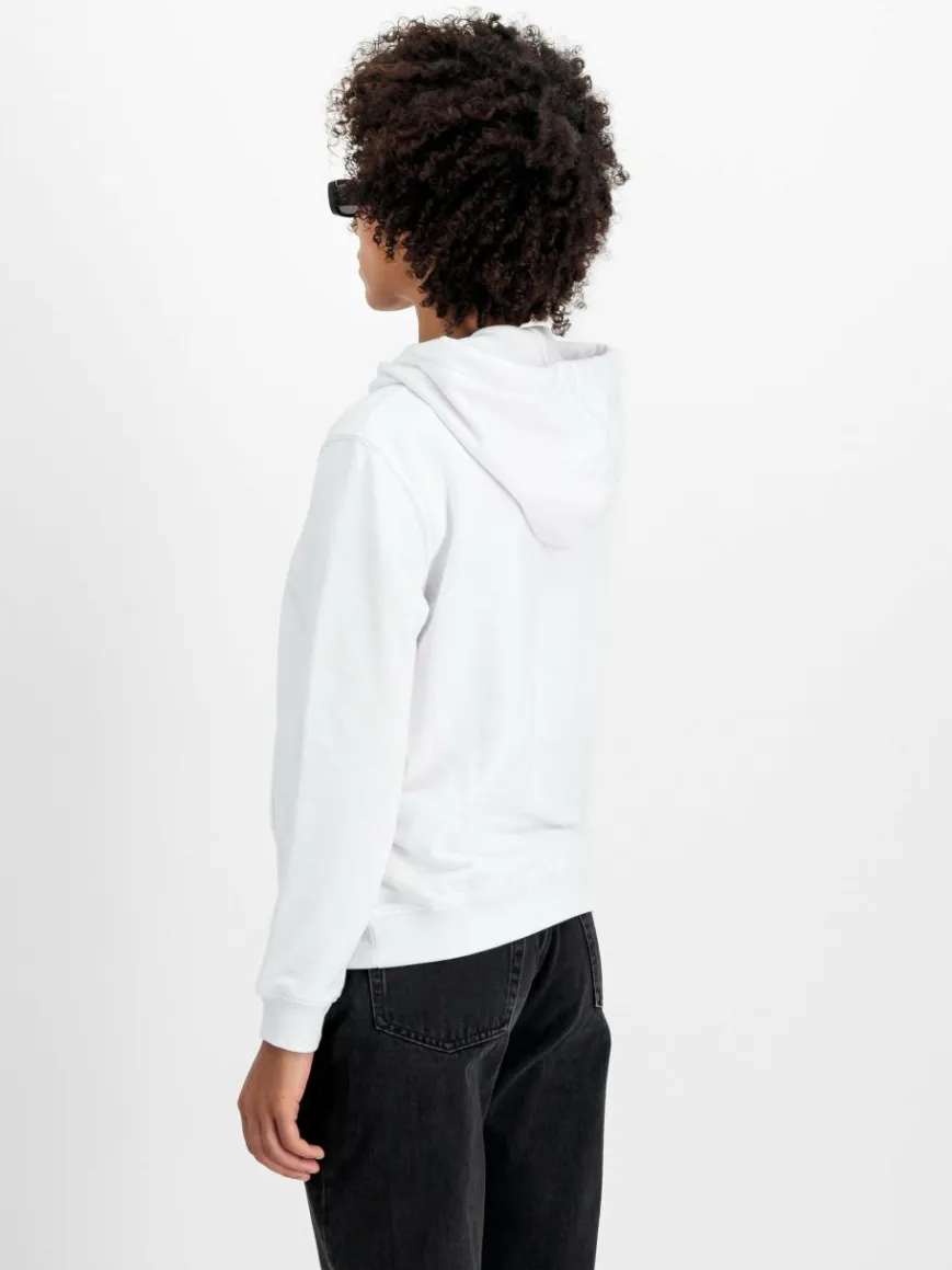 Alpha Industries Sweatshirts & Sweatjacken*Damen Kapuzensweatshirt weiß bedruckt
