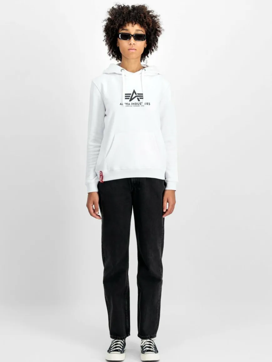 Alpha Industries Sweatshirts & Sweatjacken*Damen Kapuzensweatshirt weiß bedruckt