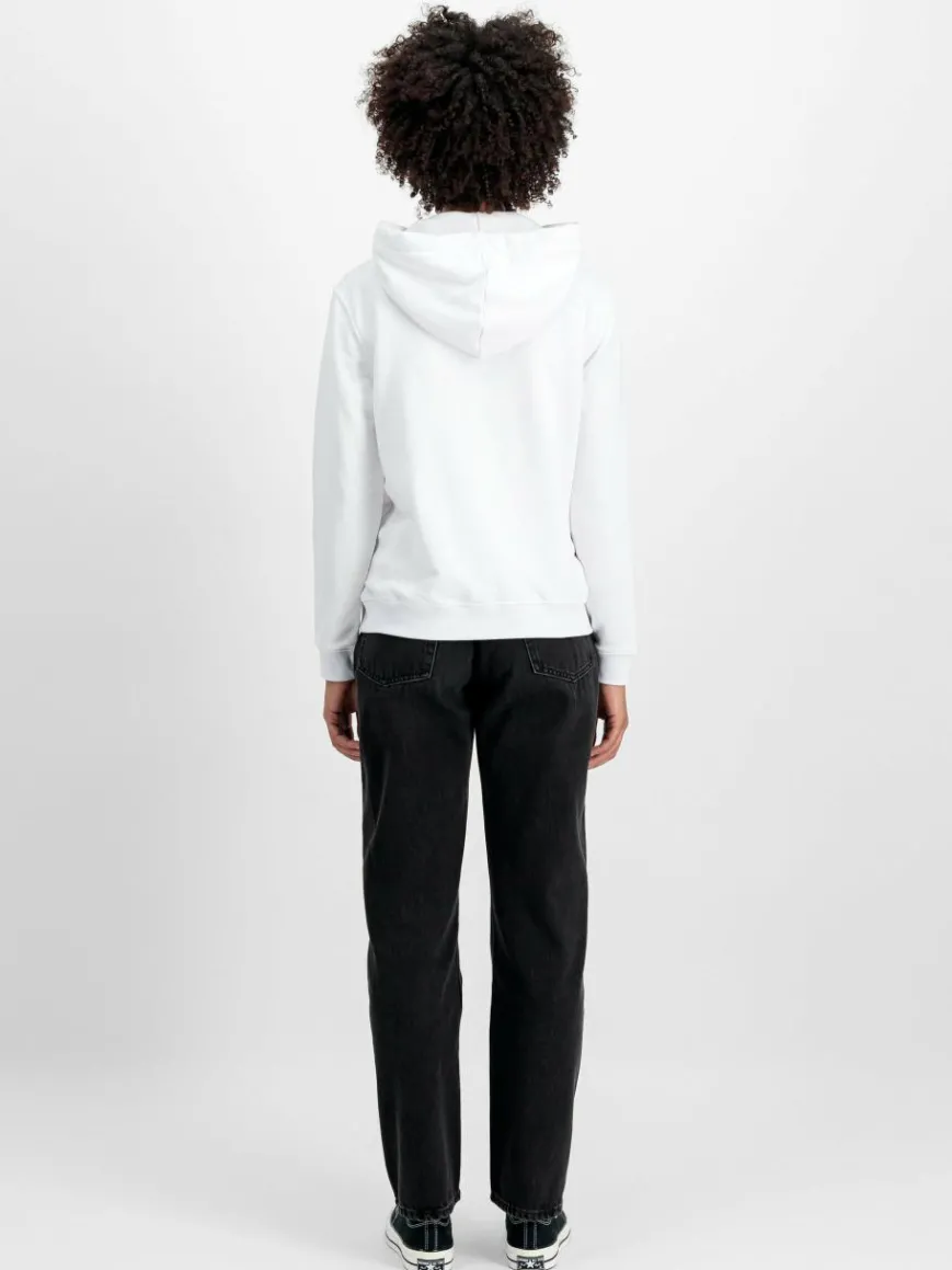 Alpha Industries Sweatshirts & Sweatjacken*Damen Kapuzensweatshirt weiß bedruckt