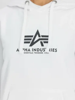 Alpha Industries Sweatshirts & Sweatjacken*Damen Kapuzensweatshirt weiß bedruckt