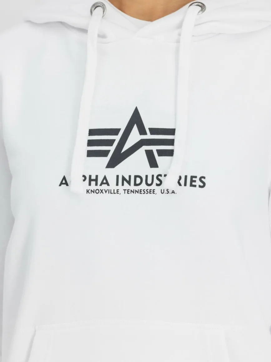 Alpha Industries Sweatshirts & Sweatjacken*Damen Kapuzensweatshirt weiß bedruckt
