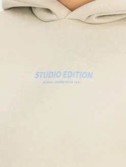 Alpha Industries Sweatshirts & Sweatjacken*Damen Kapuzensweatshirt beige uni