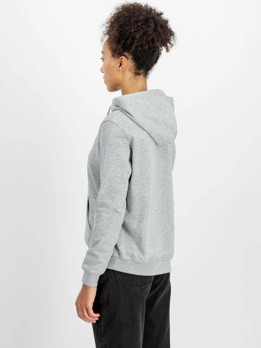 Alpha Industries Sweatshirts & Sweatjacken*Damen Kapuzensweatshirt grau bedruckt