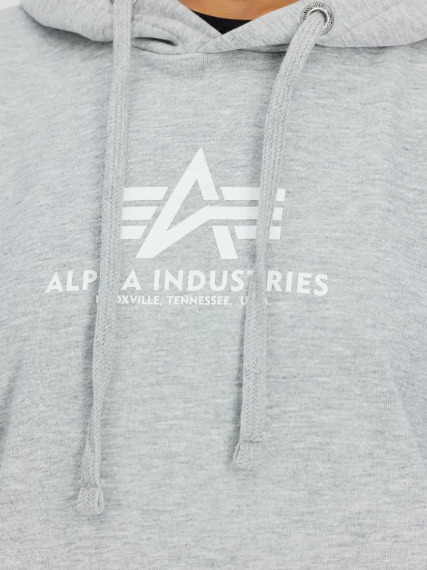 Alpha Industries Sweatshirts & Sweatjacken*Damen Kapuzensweatshirt grau bedruckt