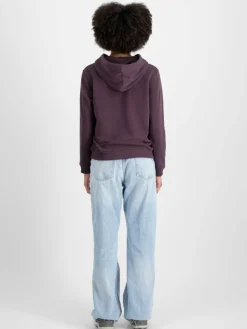 Alpha Industries Sweatshirts & Sweatjacken*Damen Kapuzensweatshirt lila bedruckt