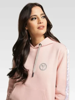 Carlo Colucci Sweatshirts & Sweatjacken*Damen Kapuzensweatshirt - Catania rosa uni