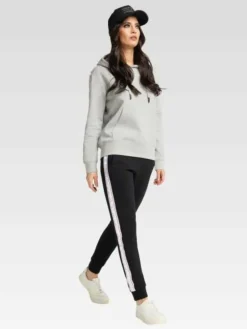 Carlo Colucci Sweatshirts & Sweatjacken*Damen Kapuzensweatshirt - Catania grau uni