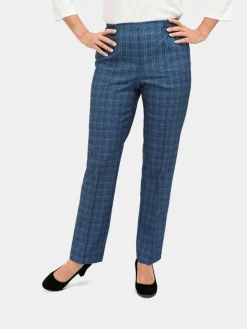 Goldner Hosen*Damen Karoschlupfhose - Re-fresh Karoschlupfhose blau kariert