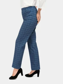 Goldner Hosen*Damen Karoschlupfhose - Re-fresh Karoschlupfhose blau kariert