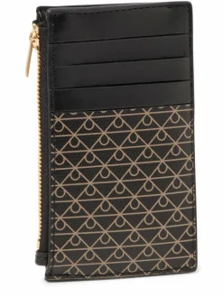 Calvin Klein Taschen & Rucksäcke*Damen Kartenetui schwarz taupe gemustert