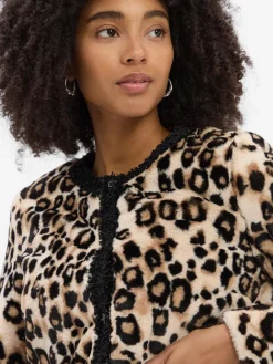 Marc Cain Collections Blazer*Damen Kastenjacke beige schwarz gemustert