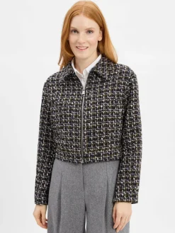 BOSS Orange Blazer*Damen Kastenjacke - Jawedi schwarz mehrfarbig kariert